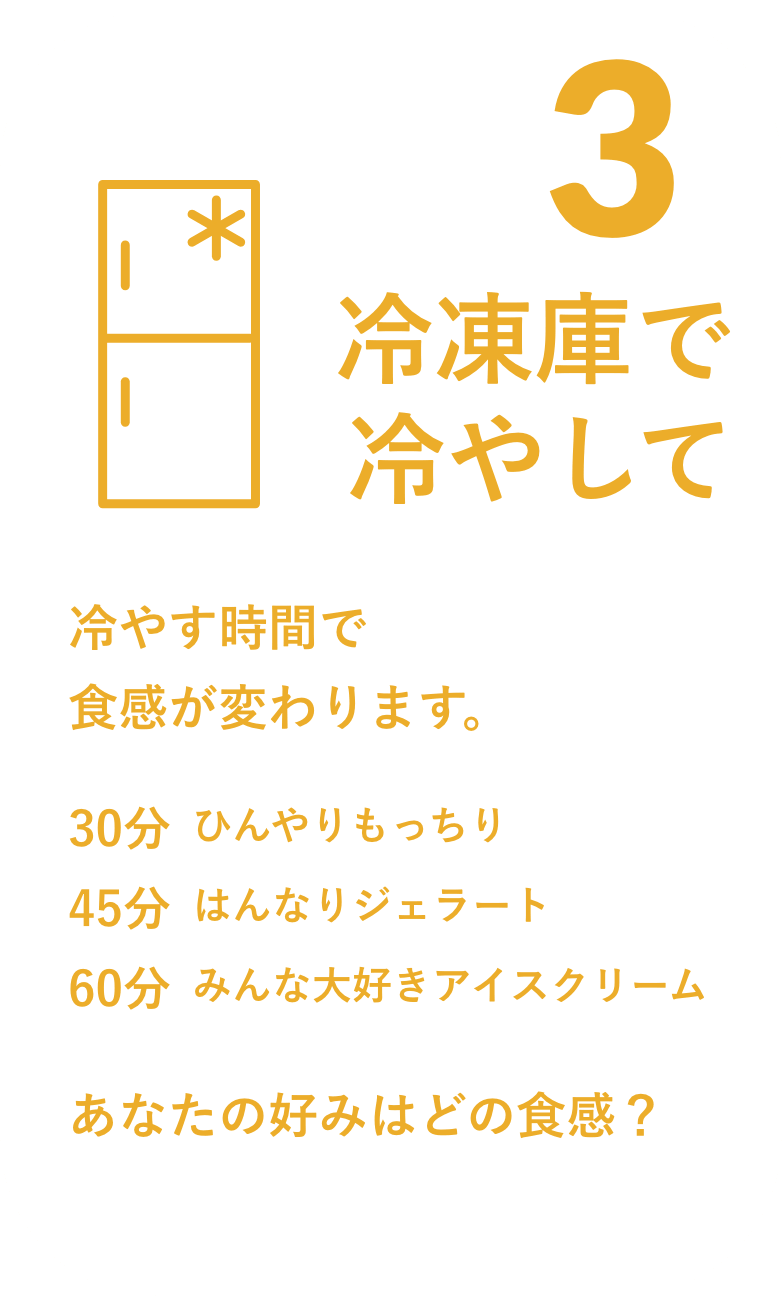 冷蔵庫で冷やして